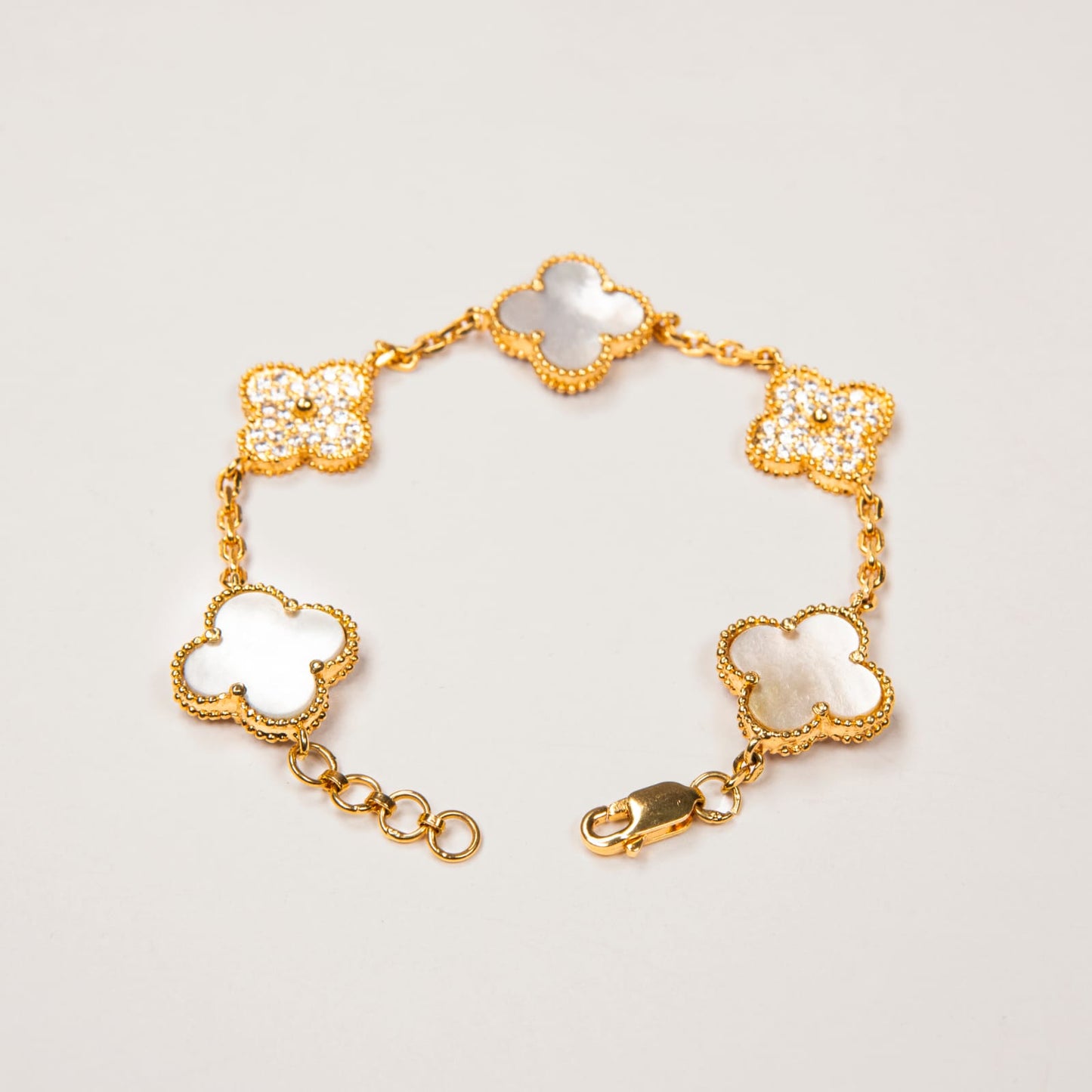 Mother of Pearl and Zircon Bracelet | Luxe 925 Silver